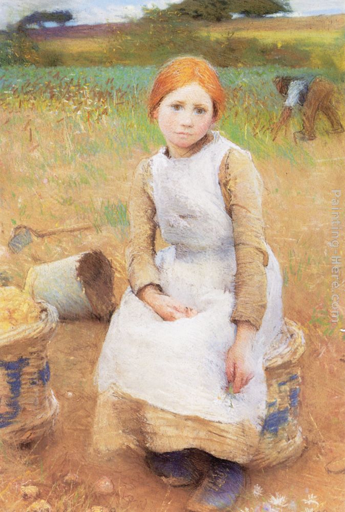 Little Rose painting - Sir George Clausen Little Rose art painting